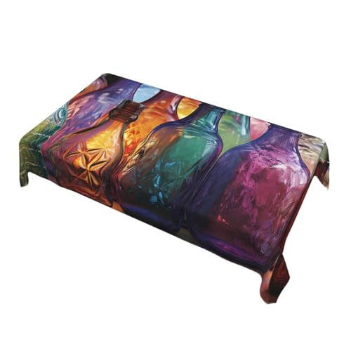 Nappe rectangulaire imperméable en verre coloré infroissable 140x89 - 3