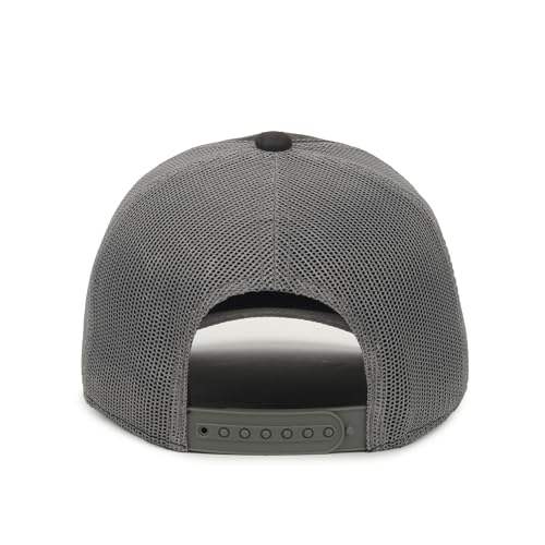 Image of Camouflage Flag Patch Trucker Hat - Cotton Canvas, Mesh Back, Structured High Crown, Plastic Snap Closure, One Size
