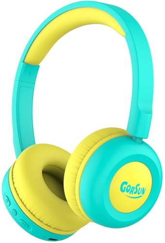 Gorsun Kids Bluetooth Headphones – Wireless, 85 dB Volume-Limited, Green