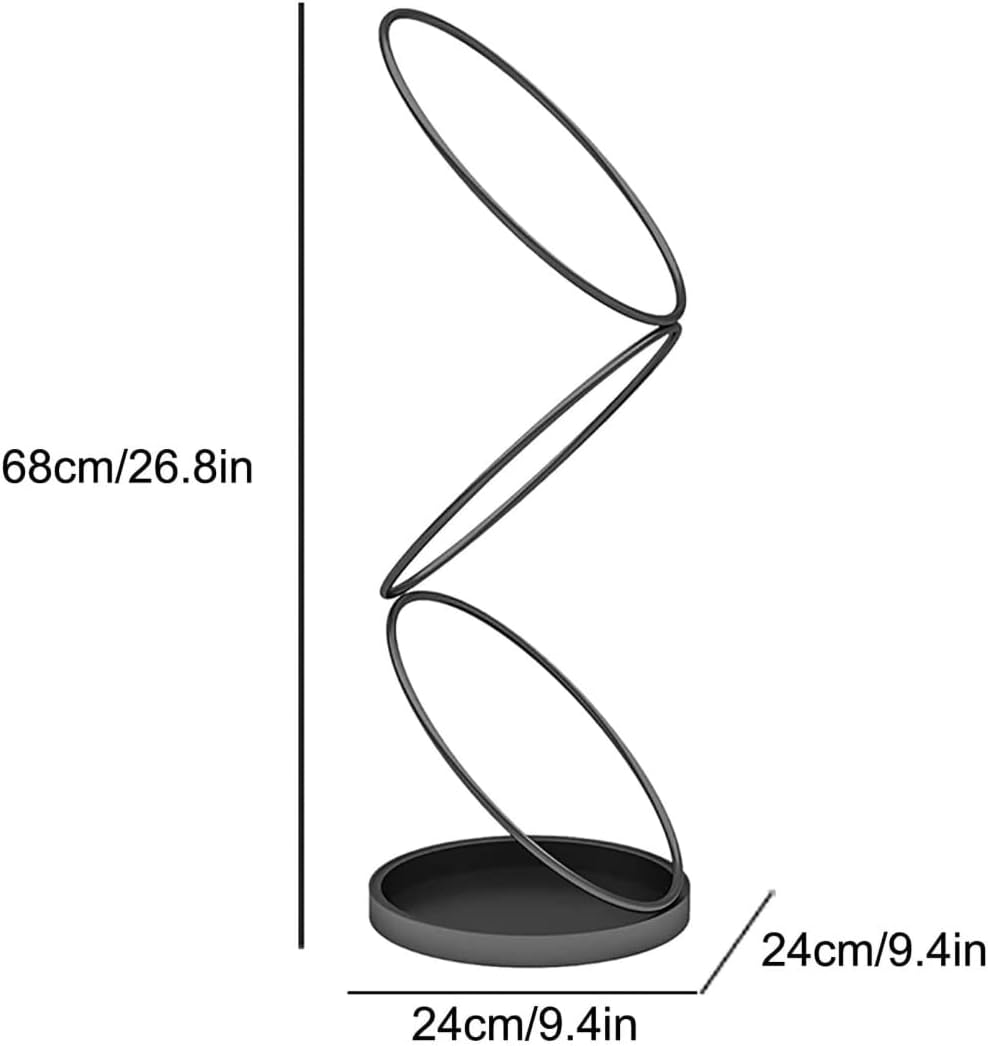 Modern Quality Indoor Umbrella Stand 24×24×68Cm Stylish Holder for Front Door/Entryway/Hotel Black Color Premium Umbrella Bucket