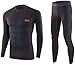 WYYH Herren Trainingsanzug Fitnessanzug Sportanzug, Langarm Jogginganzug Zweiteilige Set Atmungsaktiv Schnell trocknend Sporthose Sweatshirt Pullover