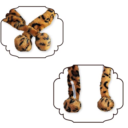 Touca Gorro De Frio Inverno Infantil Onça Pelúcia Oncinha