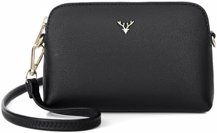 ZMDB Handtasche Damen Klein Umhängetasche Damen PU Leder Handytasche mit Handgelenkband & Verstellbar Abnehmbar Schultergurt, Schultertasche Damen Tasche Reißverschluss Crossbody B