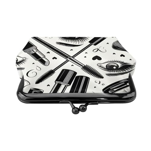 Pu Leather Buckle Coin Purse Makeup-Beauty-Cosmetic Girls Kiss-Lock Change Purse Wallets2