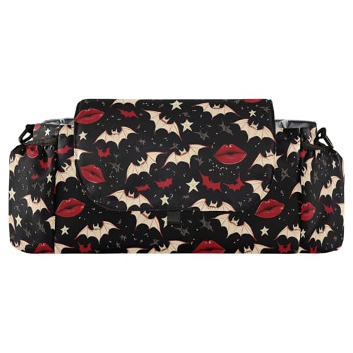 miaozhen Gothic Style Darkness Red Lips car stroller organizer cup holder caddy infant accesorios para carros de accesorios para stroller