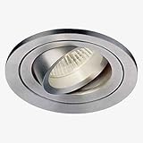  Delta Light - Spot encastré INOX Ø 100mm orientable pour Lampe G5.3 12V 50W Max (Non INCL) Luxor 2021314INOX