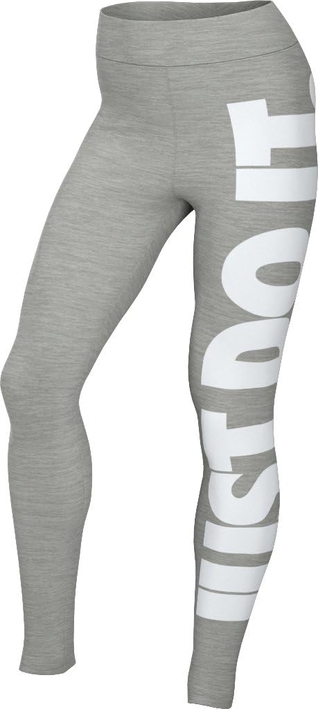 Nike CZ8530-063 W NSW ESSNTL LGGNG Swoosh MR Leggings Womens dk Grey Heather/(White) L