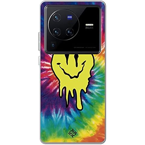 Movilshop Case for [ Vivo X80 Pro ] Drawing Trends [ Smile Swirl Abstract ] Flexible Silicone Transparent Case Cover Gel for Smartphone Cover