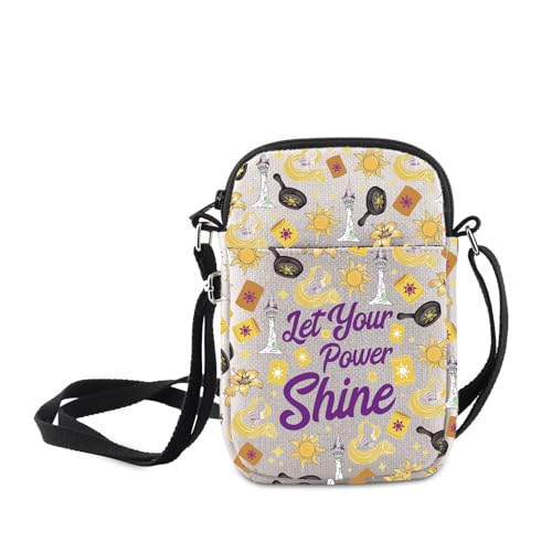 MNIGIU Fairy Tale Lover Gift Let Your Power Shine Hair Princess Crossbody Bag Princess Movie Shoulder Bag