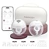 Momcozy M5 Smart Tire-lait Électrique Main Libre, Tire-lait Portable Contrôlé par Application, Pompe Électrique Sans Fil, 3 Modes 9 Niveaux d’Aspiration, Téterelle 24 mm(Gris, 2 Pièces)