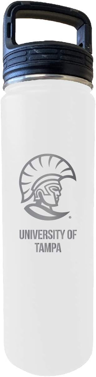 University of Tampa Spartans 24 oz Engraved Red Insulated Double Wall Stainless Steel Water Bottle Tumbler Officially Licensed Collegiate Product