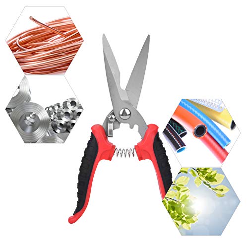 Tesoura De Cabo De Aço Inoxidável Estanho Snips Ferramenta De Mão De Hardware Multifuncional (Tesour