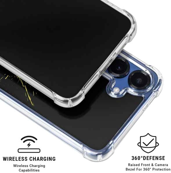 Skinit Clear Phone Case Compatible with Galaxy S25 - Officially Licensed DC Comics Batman Logo Yellow Splash Design