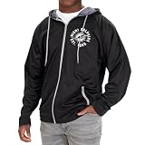 Zubaz Men's NFL Black Mono Full Zip Hoodie with Viper Print Details, Football Jacket, Miami Dolphins, Medium