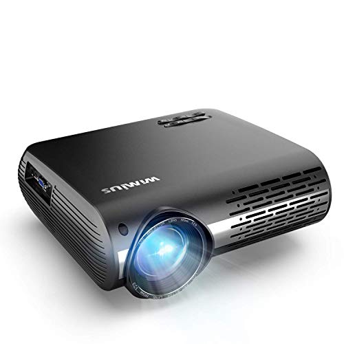Vidéoprojecteur WiMiUS 7000 lumens Full HD 1920 x 1080P Support vidéo 4K 4D ± 50° Correction électronique Projecteur LED pour Home cinéma Smartphone Compatible Fire Stick, Xbox