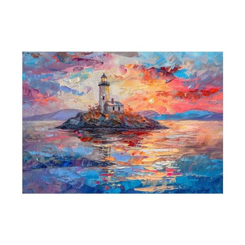 Art decoration peinture phare tableau decoration murale moderne grand format 70x90