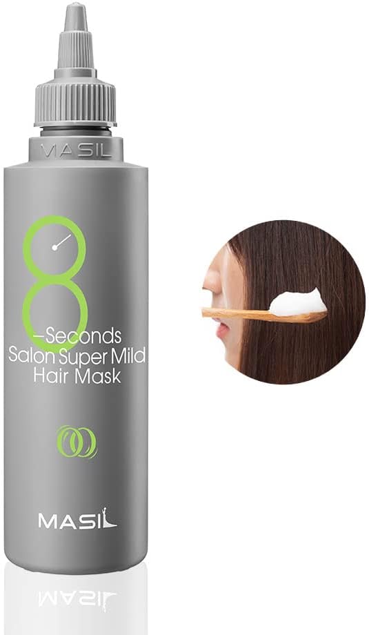 Bouncy Hair Mask/Moist Shiny 8 Seconds Super Mild Hair Mask 3.38floz / All in One Haircare for both Hair and Scalp, Neautral pH6.4, Protein Restore Hair, Korean Hair Treatment