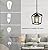 JIAYASHOUS 1 Pack Black Pendant Light Fixture Farmhouse Iron Cage Metal Pendant Light Lantern Hanging Light Fixtures with Clear Glass Shade for Kitchen Island, Dining Room, Hallway,Entryway1