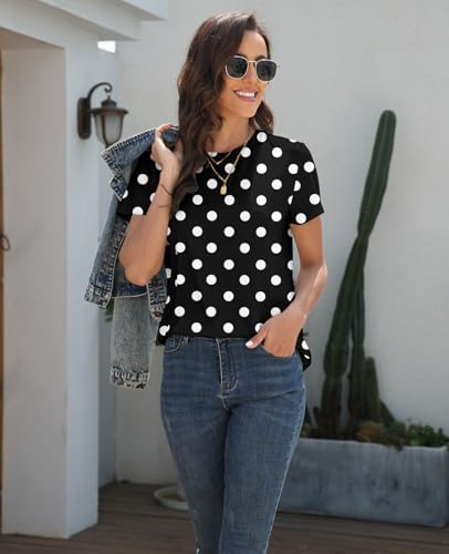 Image of KevaMolly Basic T Shirts for Women UPF 50+ Short Sleeve Casual Summer Tops Trendy Solid Loose Fit Crew Neck Tees Tshirt