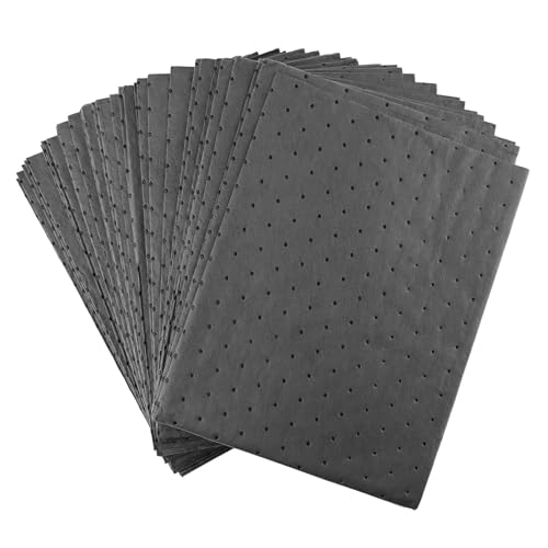 Image of Saycker Oil Absorbent Pads,High Absorbency Microfiber Polypropylene Absorbing Pads,Oil Spill Mat for Absorbing Protecting Home Garage Basement,10''x13'',Dimpled Pad Garage Accessories(50Pcs)