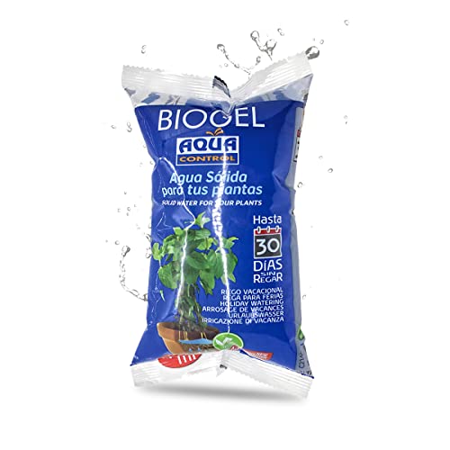 Aqua Control Biogel C2140, Agua Sólida para Tus Plantas, Ideal para Riego en Vacaciones, hasta 30 Días sin Regar, 400 ml