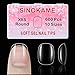 SINOKMAE Round Extra Extra Short Nail Tips,XXS Round Soft Gel Full Cover Nails for Soak Off Nail Extensions & Clear Press on Nails Fake Nails,10 Sizes with Refills Size 4&5 Total of 600 PCS ,Perfect for Small &Average Nail Beds
