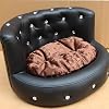 Garden Pets Dog Bed Princess Tactic VIP Bichon Diamond Puppy Kennels Bed Washable Leather Summer Pet Sofa Luxury Black
