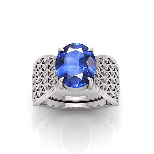 Bague Neelam stone saphir bleu véritable de qualité supérieure AA++