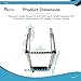 MARINE CITY 4-Step Telescoping Boat Ladder Over Platform Slide, 304 Stainless Steel, PVC Anti-Slip Mats, Foldable, Mirror Polished Finish, for Marines, Boats, Ships, Yachts, Kayaks (Pack of 1)