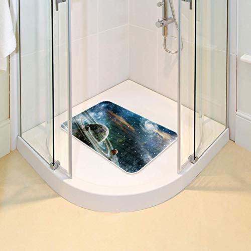 Tapis de bain lavable en machine Bennigiry antidérapant espace