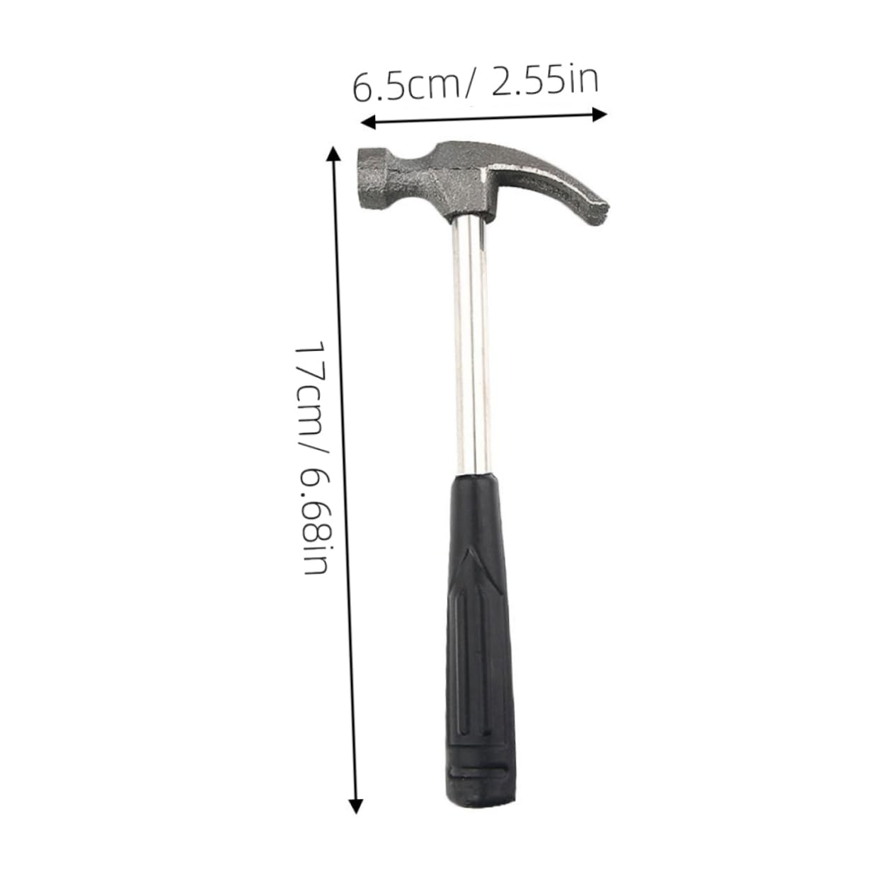 Mini Martillo de Garra de Metal Negro 5 Piezas Portátil | Herramienta Doméstica de Hierro y Plástico, Tubo de Acero, Formato Compacto para Uso