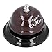 Yosoo Stainless Steel Call Bell, Classic Mirror Polished Metal Service Bell with Non Slip Base, for Restaurant Bar Coffee Shop Counter (Black)