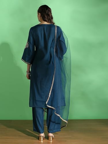 Image of Globus Women Kurta Set (GS578843 Maroon S)