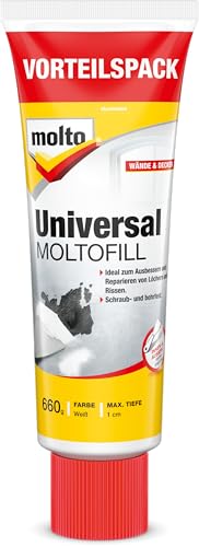 Molto Universal Moltofill Reparaturspachtel für Innen und Außen Weiß 660 g