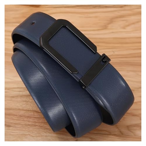 Mens Belts,Vintage Belts Whole Cowhide Belts for Men Smooth Buckle Belt Men for Dress Golf Jeans(Black,115cm)4