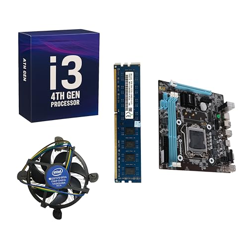 Core i3-4160 [ 4th Gen ] with 3.6 GHZ Combo Kit with H81 Motherboard + 8GB DDR3 1600MHz RAM + CPU Fan | Pre-Assembled & Pre-Tested | 1 Years Warranty | Home & Office PC Upgrade