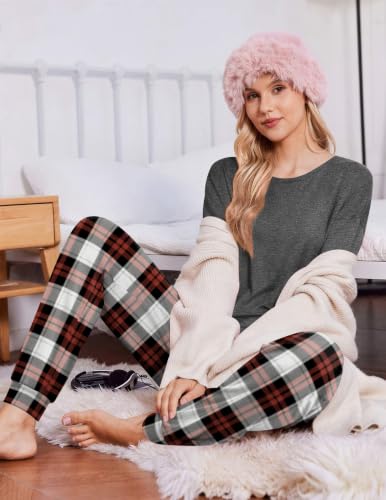 2-Piece Ekouaer Women's Long Sleeve Pajama Set w/ Pocketed Jogger Pants (S-XXL, Various Colors) - image 3