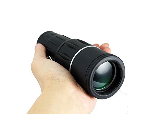 Pulaisen Telescopes Mini Lightweight 16x52 Monocular Dual Focus Optics Zoom Monocular Telescopes,Black - Thumbnail 2