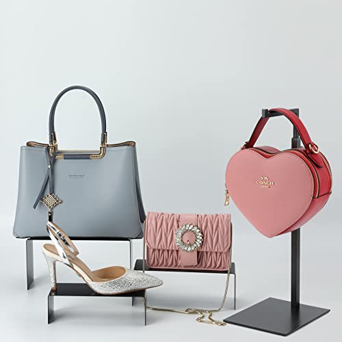K Kaidiyin Purse Display Stand Handbag Display Stand Black Stainless Steel Display Risers Showcase Stand Product Stand Set #TOP1