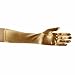 Greatlookz Showstopper Shiny Satin Elbow Length Gloves for Girls (Gold, 4-7)