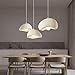 SEEAIRSHOP Scandinavian Pendant Lights Kitchen Island Beige White Concrete Cement Look Pendant Light Dome Hanging Lamp Wabi Sabi Chandelier - Medium