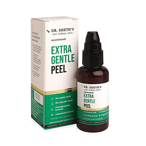 22% OFF on Dr. Sheth's Extra Gentle Peel With 10% AHA Glycolic & Lactic Acid For Even-Toned & Bright Skin | Chemical Peel, Peeling Solution for Face, Chemical Exfoliator | For Women & Men -50ml 22% OFF on Dr. Sheth's Extra Gentle Peel With 10% AHA Glycolic & Lactic Acid For Even-Toned & Bright Skin | Chemical Peel, Peeling Solution for Face, Chemical Exfoliator | For Women & Men -50ml