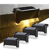 Btag Sun-Powered Deck Light, Rechargeable Waterproof LED Sun-Powered Lights for Stairs, Step, Fen...