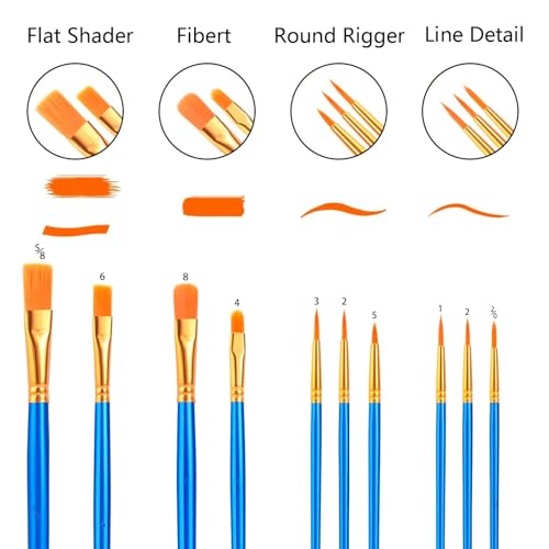 Limpador de pincel de tinta rosa com 10 pincéis - Lavador automático de escova de distribuição de ág