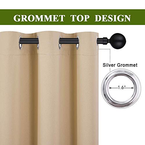 Nicetown Privacy Room Divider Curtain Screen Partitions, Basement Hospital Medical Clinic Spa Lab Cubicle Divider Privacy Screen Patio Door Curtain (Biscotti Beige, 1 Panel, 8.3Ft Wide X 8Ft Long) #TOP1