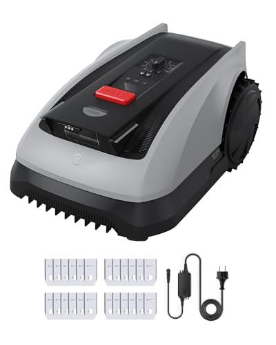 ECOVACS Goat O600 RTK Care Kit Mähroboter Ohne Begrenzungskabel, 600 m², RTK+Vision-Navigation, Rasenmähroboter, KI-Hindernisvermeidung, App Steuerung, Passiert 0,7 M Schmale Stellen