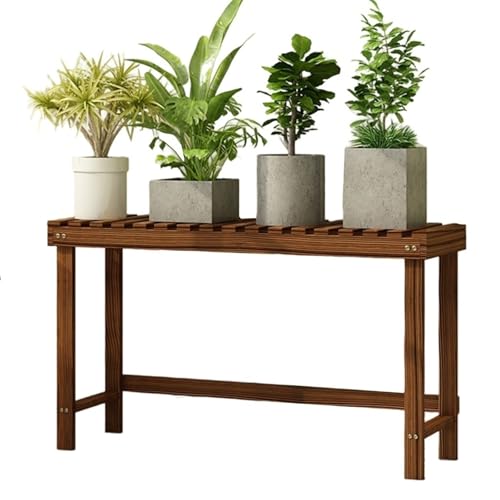 Support en bois pour plantes intérieur résistant au poids des pots lourds