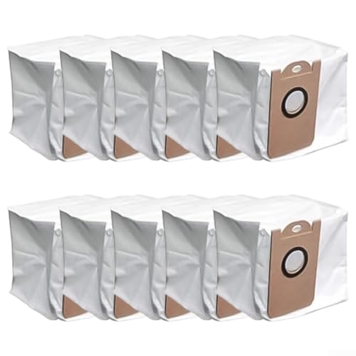 Feegow - Feegow Lot de 10 sacs à poussière pour aspirateur robot Cleanova W11, accessoires de sacs à vidange automatique, tissu non tissé de grande capacité