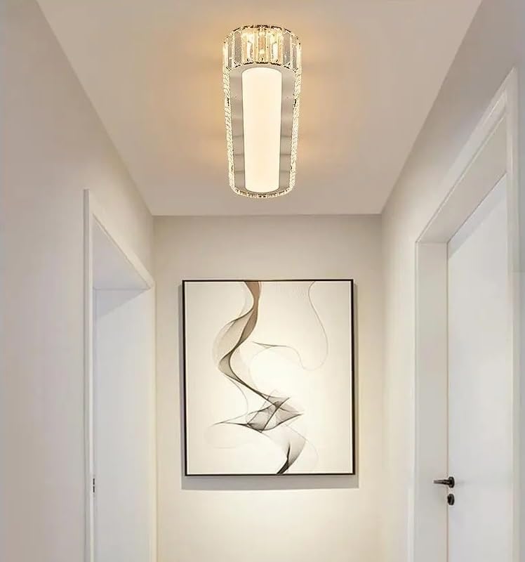 Éclairage suspendu en cristal LED L60CM W15CM pour salon de restaurant