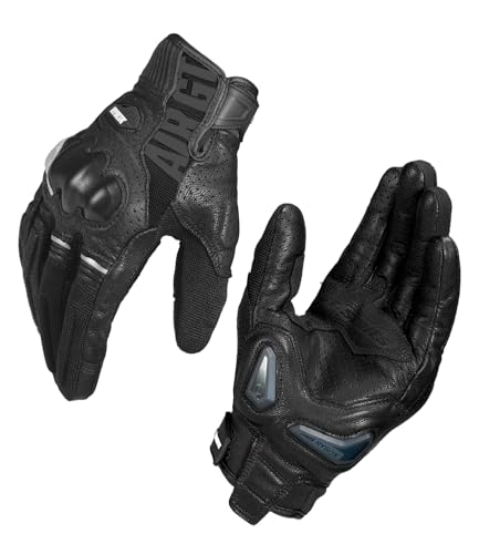Image of Rynox Air GT 2 Gloves | Short-Cuff Motorcycle Riding Gloves with Impact Protection | All Black, Medium